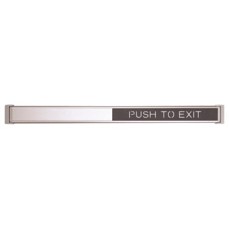 Schlage Electronics Exit Device, Aluminum, Satin Aluminum Clear Anodized, Request-to-Exit Devices 672 36 628 GID